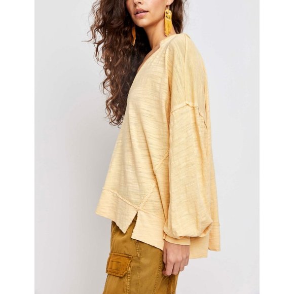 NWT Free People Vega Long Sleeve / Sun Dappled - Picture 2 of 6